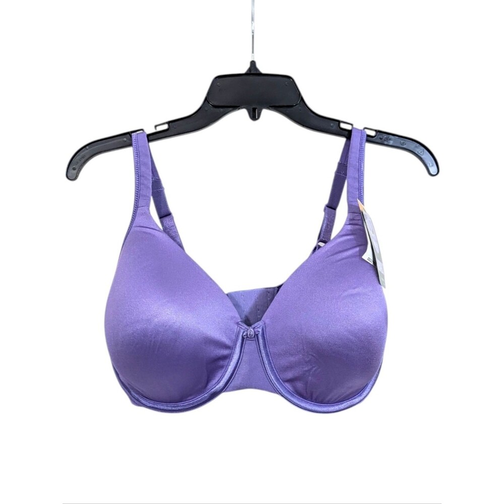 NEW Bali One Smooth U Purple Full Coverage Bra - Size 36DD - Style 3470